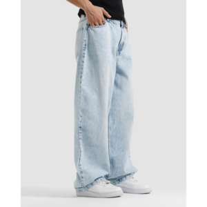 กางเกงยีนส์ทรงแบ็กกี้สไตล์วินเทจ ผ้าฝ้าย 100% ทรงหลวม ขากว้าง เอวสูง สไตล์สตรีทแวร์ ตกแต่งคริสตัลเพชร เหมาะสำหรับฤดูหนาว - Product Image 6