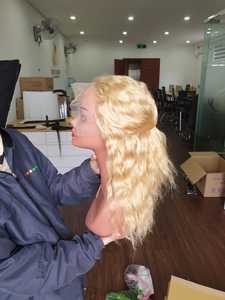 Pelucas de cabello humano Peluca de cabello humano real de color claro Rubio Peluca de cabello alineado con cutícula con Peluca de encaje frontal HD con frontal - Product Image 5