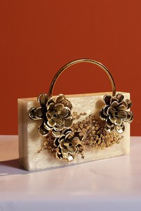 Bolso de Mano de Resina con Diseño de Mármol Rosa, Elegante y de Lujo, Hecho en India - Product Image 2