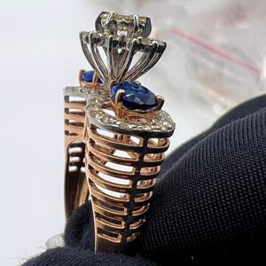 Anillo de Compromiso Elegante y Lujoso de Oro Sólido de 14k y 18k para Mujer, Diamante de Alta Gama con Diamantes Naturales Reales para Regalo de Fiesta - Product Image 4