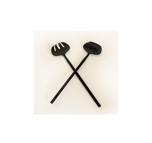 Cuillères de service en acier inoxydable Ensemble de cuillères de service en acier inoxydable argenté pour soupe salade riz - Product Image 2