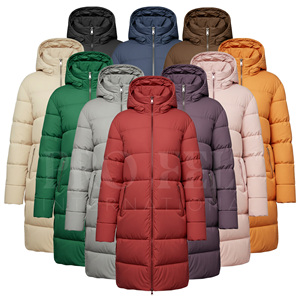 Hot Sale Winter Fashion Down Plus Size Puffer Zipper Long Coats <b>Women's</b> Winter Long Sleeve Outer Streetwear Light Weight Coats - Product Image 1