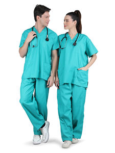 Conjunto médico unisex antibacteriano, Top y pantalones, tela de algodón polivinílico, tamaño personalizado para uniformes de hospital (mujeres y hombres) - Product Image 5