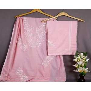 Women's Floral Fantasy <b>Suit</b> Set with Handmade <b>Chikankari</b> Work - Product Image 1