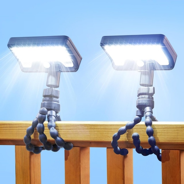 Rechargeable Solar LED Wall Light Motion Sensor IP65 Waterproof 92LED Warm White Portable for Outdoor Garden Use