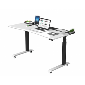 SMARTDESK PRO Luxury Modern Office White Computer <b>Table</b> Solid Wood <b>Work</b> Desk for Bedroom Study or Office Building - Product Image 1