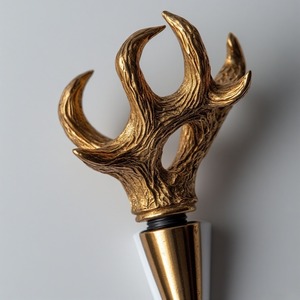 Un ouvreur hybride en cuivre et en acier inoxydable forgé artisanalement, présentant une patine riche et un design intemporel parfait - Product Image 1