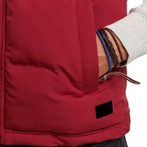 Chaleco acolchado para hombre listo para invierno con logotipo personalizado y aspecto acolchado, prendas de vestir exteriores sin mangas, chaquetas para hombre a la venta - Product Image 5
