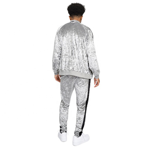 Men Training&Jogging Wear Clothing Velour Outfits 2 Piece Mens <b>Tracksuits</b> Custom Embroidery Logo Plain Sweat Suits Wholesale - Product Image 5