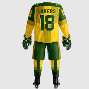 Maillot de hockey sur glace en sergé brodé et personnalisé OEM pour adultes Vêtements de sport personnalisés à la mode avec nom d'équipe - Product Image 4