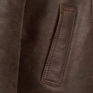 Veste en cuir de peau de mouton marron pour femmes, veste en cuir d'agneau double face, vestes en cuir véritable de qualité supérieure faites à la main - Product Image 6