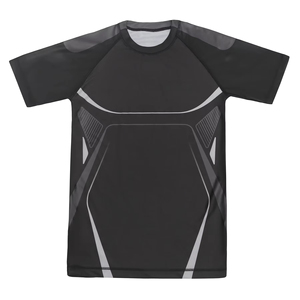 Chemises de sport à manches longues avec logo personnalisé pour adultes, BJJ MMA Rush Guard OEM Surfing Hommes Spandex/Polyester Antibactérien Écologique - Product Image 4