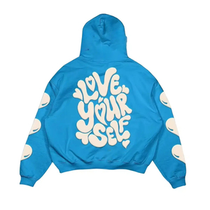 Prix bas – Molleton de coton grande taille pour sweats à capuche, vêtements décontractés, impression 3D en relief, séchage rapide, respirant pour hommes - Product Image 6