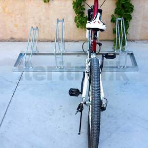 Support de stationnement pour vélos à quatre niveaux en acier galvanisé 140 x 40 cm, support vertical pour vélos pour usage extérieur - Product Image 4