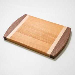 Planche à charcuterie en bois multi-usage de luxe 2026, bord incurvé, noyer, bois dur, planche de service et de découpe, pour une table élégante - Product Image 2
