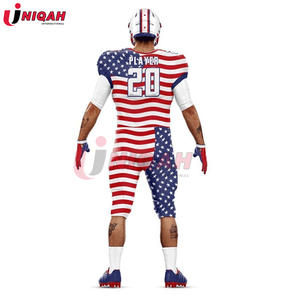 ชุดอเมริกันฟุตบอลราคาสมเหตุสมผล ผลิตตามสั่ง ชุดกีฬาทีมแบบกำหนดเอง ผ้าโพลีเอสเตอร์/คอตตอน ระบายอากาศได้ดี ใหม่ - Product Image 5