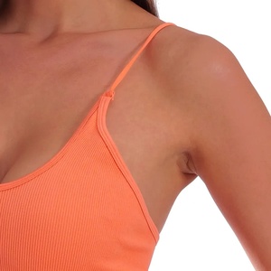 Vente en gros Débardeur asymétrique sans manches bleu personnalisé pour femmes Tissu tissé respirant à la mode Design uni sexy - Product Image 5