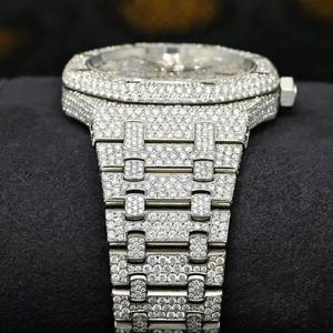 Premium <b>Mens</b> Stainless Steel Automatic <b>Watch</b> with Moissanite Diamond Styled Analog Dial Luxury Hip Hop High Quality Timepiece - Product Image 6