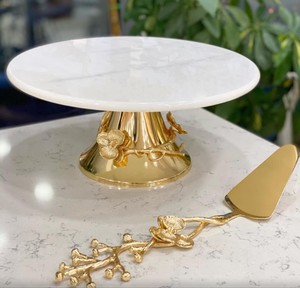 Handmade Metal Floral Gold Handle <b>Cake</b> <b>Server</b> For Wedding <b>Cake</b> <b>Server</b> Restaurant Party - Product Image 6