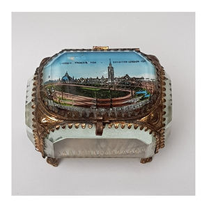 Laiton antique fini taille personnalisée cadre en laiton biseauté verre stockage bijoux bibelot maquillage accessoires souvenir boîte de rangement - Product Image 2