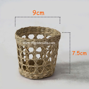 Handwoven Bamboo Country Style Reusable Eco-Friendly <b>Cups</b> & Saucers for Tea and Coffee - Product Image 2