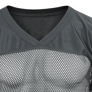 Maillot d'uniforme de football à sublimation blanc noir et vieil or personnalisé en maille ventilée pour les équipes de vêtements de sport personnalisés - Product Image 3