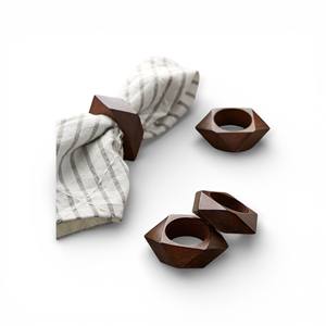 Natural Beech <b>Wood</b> <b>Napkin</b> <b>Ring</b> Set With Smooth Round Design For Classic Dining Table Decor Unique - Product Image 2