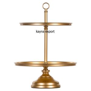 High Quality Two-Tier Wedding Cake <b>Stand</b> Customized Metal <b>Cupcake</b> <b>Stand</b> with Fancy Decorative Top High Quality Cake Tools - Product Image 1