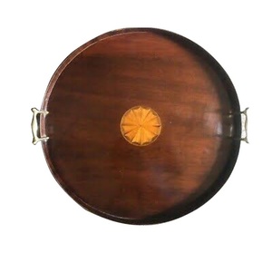Dinnerware Food Fruit <b>Coffee</b> Snacks Server Dish Serving Tray <b>Walnut</b> Finishing Wooden Serving Dish Wedding Party Tabletop - Product Image 1