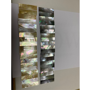 Losa de nácar de artesanía natural, concha marina precortada, tamaño 38mm X 25mm X 1,5mm: piezas de fregona blancas, amarillas y negras. - Product Image 2