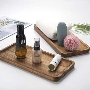 11.8x5.5x0.8 pouces plateau de service en bois fait à la main organisateur en métal pour cuisine vanité comptoir bougie pots apéritif collation - Product Image 4