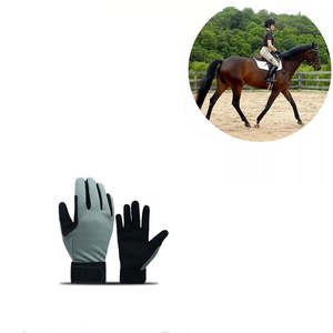 Top Trending Ladies Guantes de equitación ecuestre Personalizados 4Way Stretch Cuero sintético Algodón Fuente de alimentación Turbina SGS - Product Image 4