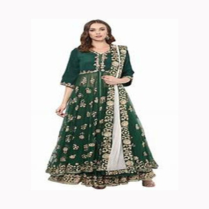 เสื้อผ้าปากีสถานอินเดียงานปักสุทธิหนัก Salwar Kameez พร้อมดูปัตต้าอินเดียสําหรับขาย - Product Image 2