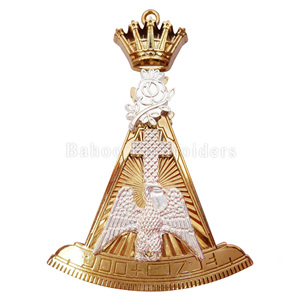 Masonic Regalia Rose Croix 31ST องศา collarette นกอินทรีอัญมณีของวัสดุทองเหลืองแหวนสีดำและสีทอง - Product Image 5