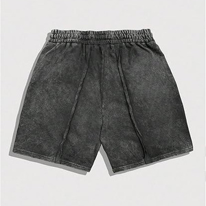 Oem Casual Sport Gym Ácido Lavado 100% Algodón Personalizado Hombres Impreso Sudor Baloncesto Tallas grandes Pantalones cortos para hombres - Product Image 6