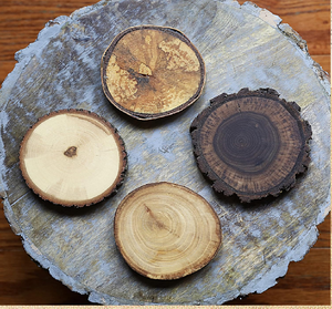 Posavasos de madera geométricos modernos con incrustaciones blancas, protege las superficies con un estilo elegante, disponible a precios al por mayor - Product Image 4