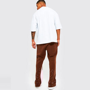 Pantalones Deportivos de Otoño para Hombre, Estilo Urbano, Holgados, Tallas Grandes, Diseño Único con Pintura, Ropa Casual, Nuevo Estilo, 100% Algodón - Product Image 4