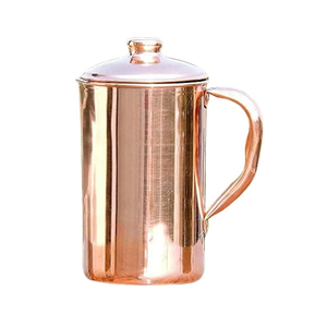 Jarra de Metal de Cobre de Diseño Personalizado con Tapa y Asa, Moderna y Saludable para el Consumo Diario de Agua - Product Image 3