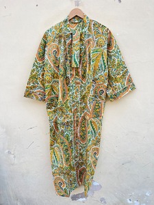 ชุดคลุมอาบน้ำผ้าฝ้ายพิมพ์ลายดอกไม้ทำมือ น้ำหนักเบา เหมาะสำหรับใส่พักผ่อนในฤดูร้อน ใช้ในสปา หรือเป็นของขวัญเพื่อนเจ้าสาวที่สมบูรณ์แบบ - Product Image 4