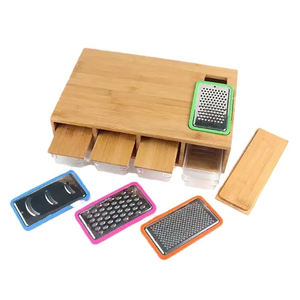 Caja de Almacenamiento para Tabla de Cortar de Cocina de Bambú - Multifuncional y Apta para Lavavajillas - Product Image 3