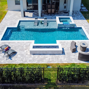 <span class=keywords><strong>Piscine</strong></span> de Luxe Extérieure <span class=keywords><strong>avec</strong></span> Terrasse, Kit Complet en Fibre de Verre Enterrée 18 x 52, Idéale pour Jardin - Product Image 6