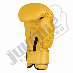 Gants de boxe d'entraînement en cuir véritable de haute qualité, fabriqués par un fabricant OEM professionnel, avec support de poignet à boucle auto-agrippante et fonction anti-humidité - Product Image 6