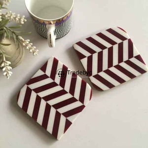 Tradebyd Luxury MOP Inlay Coaster Cadeau élégant pour anniversaire de mariage et décoration intérieure - Product Image 1