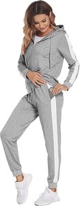 Vêtements pour femmes en gros, survêtements personnalisés, survêtement zippé, streetwear, ensemble sweat-shirt à capuche et pantalon de survêtement pour l'automne et l'hiver - Product Image 6