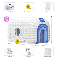 MWE Tente cube disco gonflable géante, structure pneumatique, prête à l'emploi, pour discothèque, événements commerciaux, mariages et fêtes, disponible pour la location