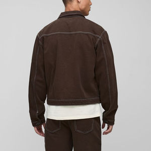 Veste en jean délavée en coton ajusté à manches longues pour hommes High Street printemps Nouveau design personnalisé OEM - Product Image 2