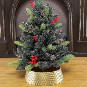 Collar de árbol de Metal negro moderno para soporte de árbol de Navidad cubierta Base elegante para la decoración de la sala de estar en casa de vacaciones - Product Image 5