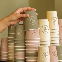 Gobelet en papier à double paroi imprimé jetable pour boissons chaudes, logo personnalisé accepté, gobelet en papier de 8/12/16/20 oz pour café et boissons chaudes