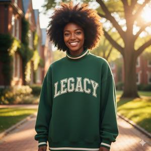 Sweat-shirt de sororité imprimé personnalisé pour l'hiver, col roulé surdimensionné pour femmes, écologique, respirant, vêtements grecs pour le collège - Product Image 6