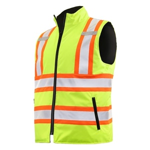 Para Hombre Hi Vis Polar Fleece Reversible Chaleco A Prueba De Agua Reflectante Trabajo Seguridad Logotipo Personalizable Hecho De Poliéster - Product Image 1